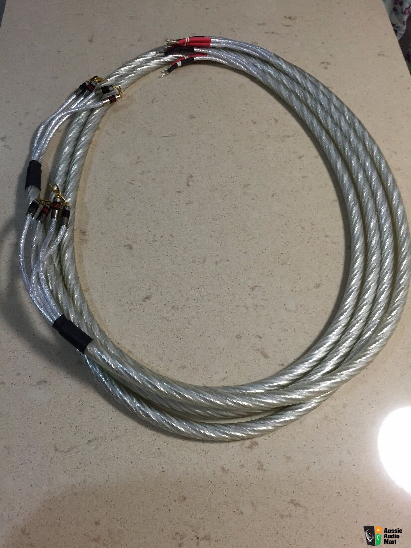 美品】QED Genesis Silver Spiral Bi-Wire-