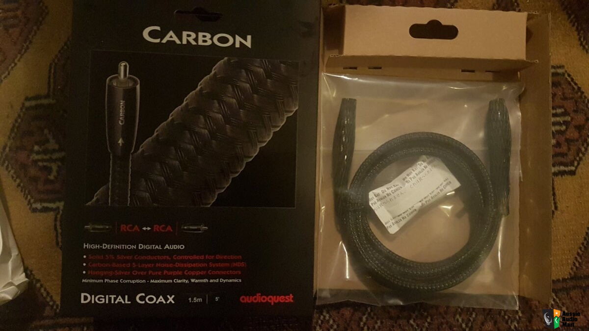 Audioquest 同軸デジタルケーブル Carbon Coax 1.5m 春夏新作 - dcsh