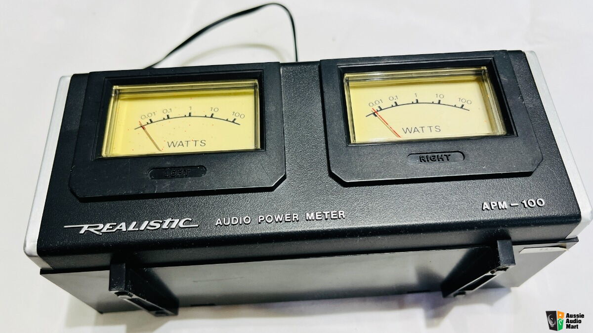 Realistic APM 100 Audio Power Output Meter with Backlit VU Meters