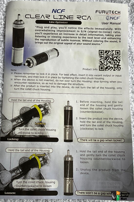 Furutech NCF Clear Line XLR - Optimisateur du Signal Audio